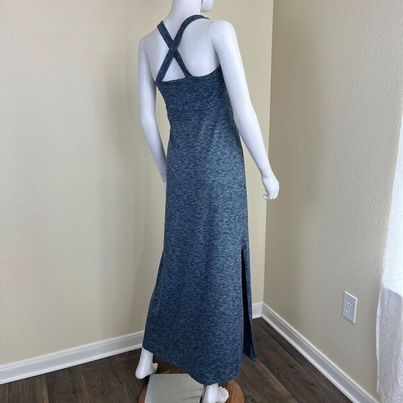 Eddie Bauer Women's Size S Blue Space Dye Jersey Maxi Dress Casual Outdoor - Picture 11 of 17